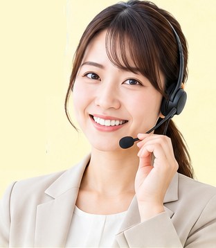ヘッドセットをつけて相談を受ける人物のイメージ写真